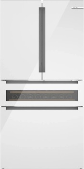 Front view of the Bosch 800 Series B36CL81ENW refrigerator 